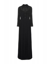 MIKAEL AGHAL Pleated crepe de chine dress